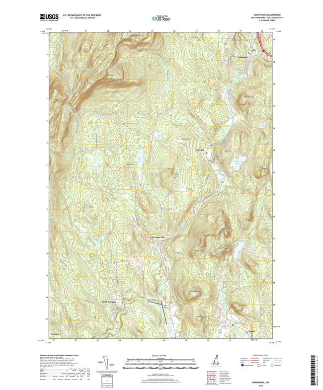 Grantham New Hampshire - 24k Topo Map