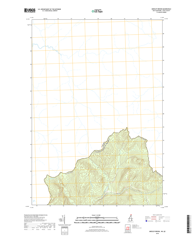 Greeley Brook New Hampshire - 24k Topo Map