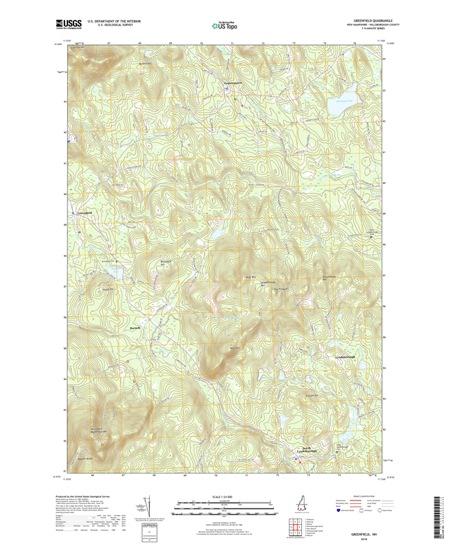 Greenfield New Hampshire - 24k Topo Map