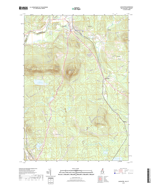 Lancaster New Hampshire - Vermont - 24k Topo Map