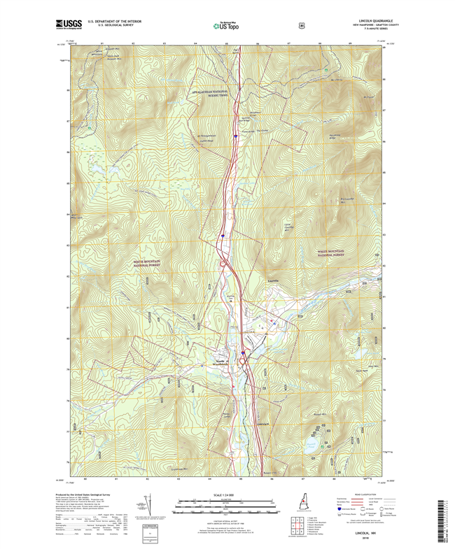 Lincoln New Hampshire - 24k Topo Map