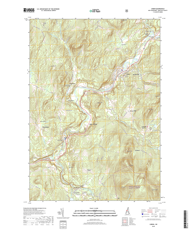 Lisbon New Hampshire - 24k Topo Map