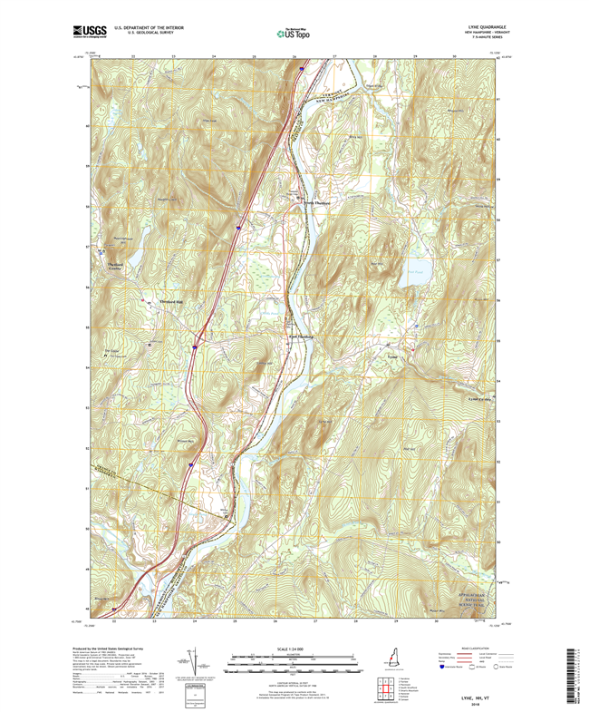 Lyme New Hampshire - Vermont - 24k Topo Map