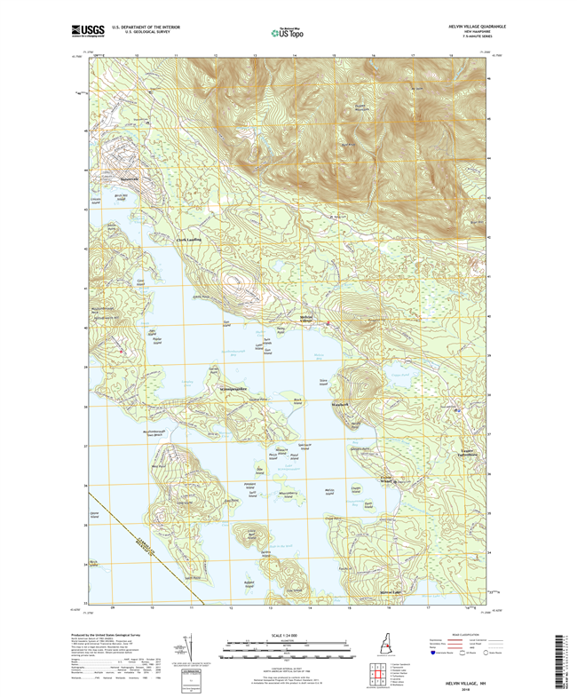 Melvin Village New Hampshire - 24k Topo Map