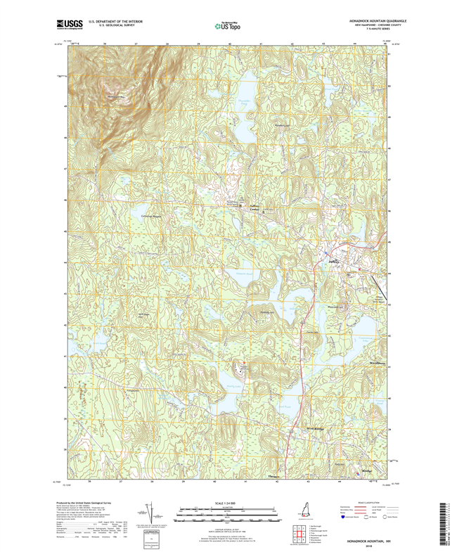 Monadnock Mountain New Hampshire - 24k Topo Map