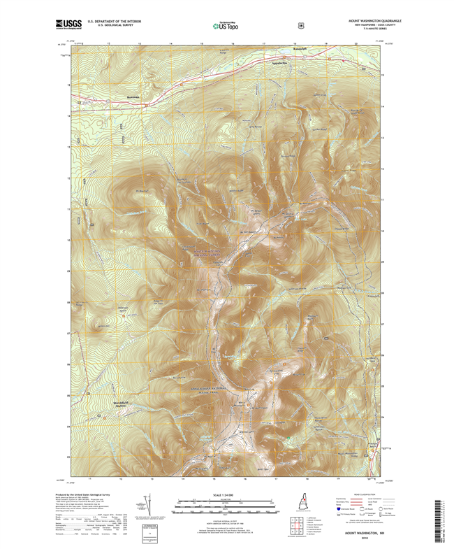 Mount Washington New Hampshire - 24k Topo Map