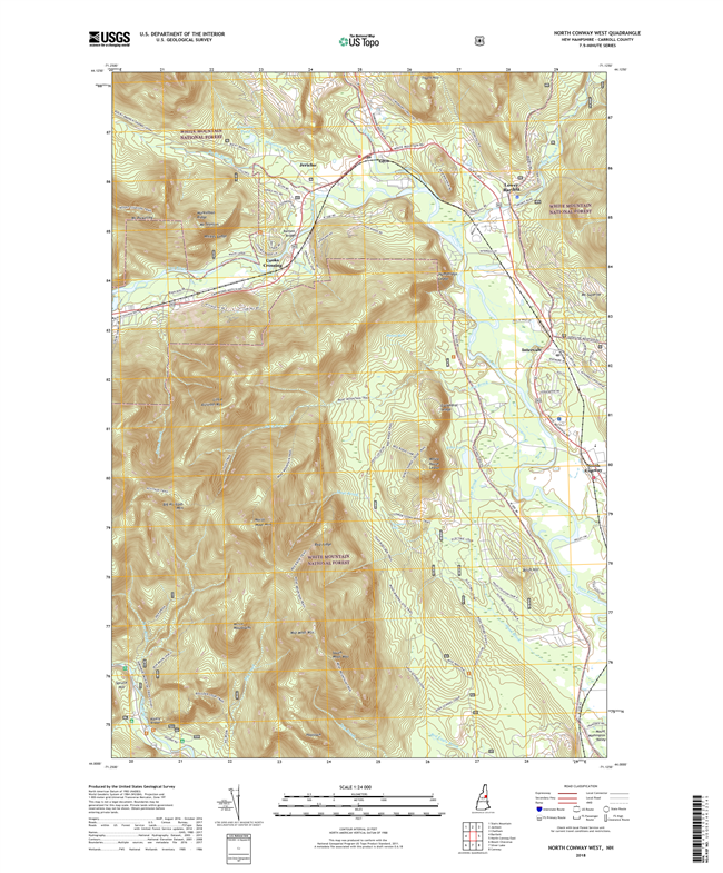 North Conway West New Hampshire - 24k Topo Map