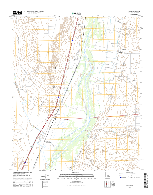 Abeytas New Mexico - 24k Topo Map