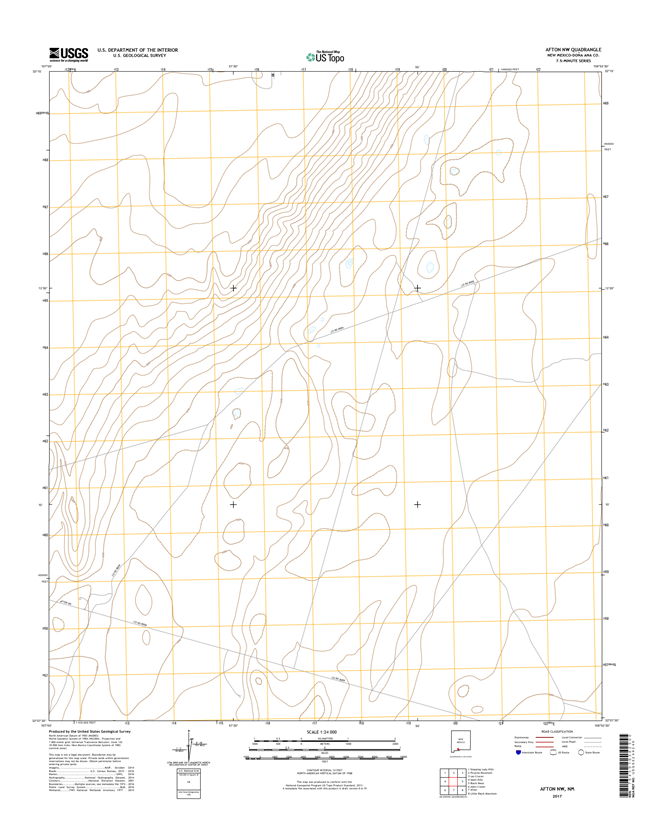 Afton NW New Mexico - 24k Topo Map