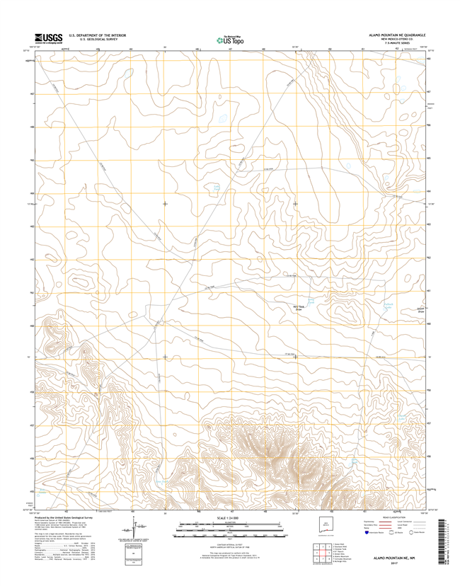 Alamo Mountain NE New Mexico - 24k Topo Map