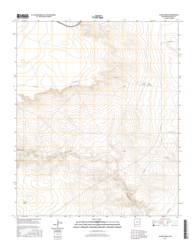 Alamo Ranch New Mexico - 24k Topo Map