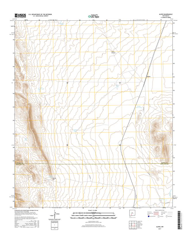 Alivio New Mexico - 24k Topo Map