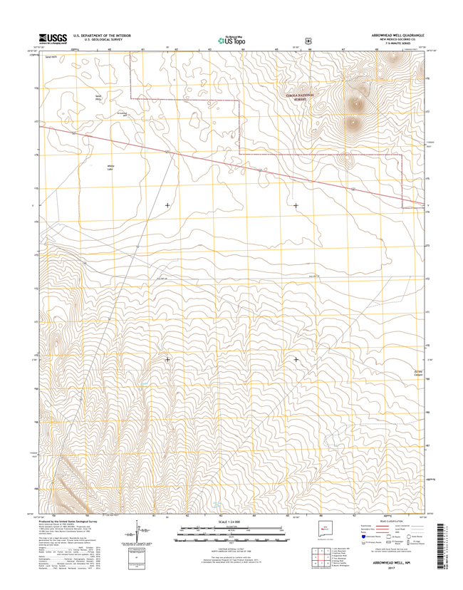 Arrowhead Well New Mexico - 24k Topo Map