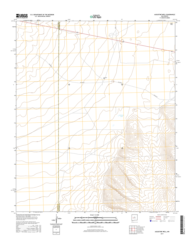 Augustine Well New Mexico - 24k Topo Map