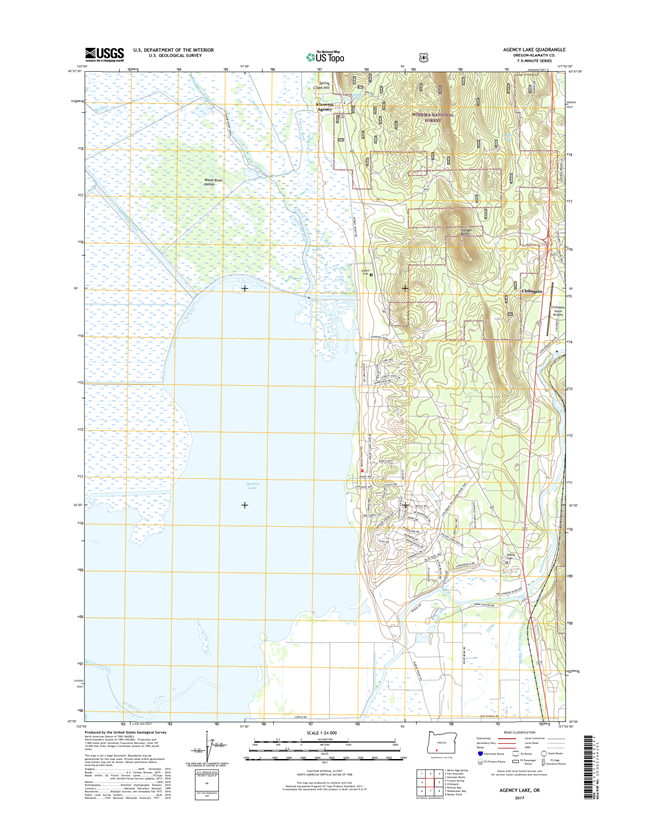 Agency Lake Oregon  - 24k Topo Map