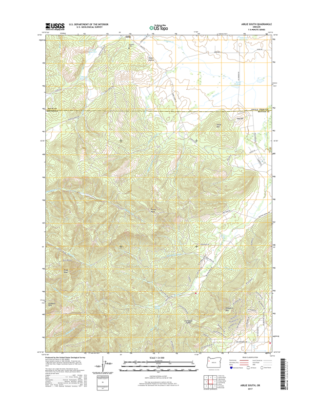 Airlie South Oregon  - 24k Topo Map