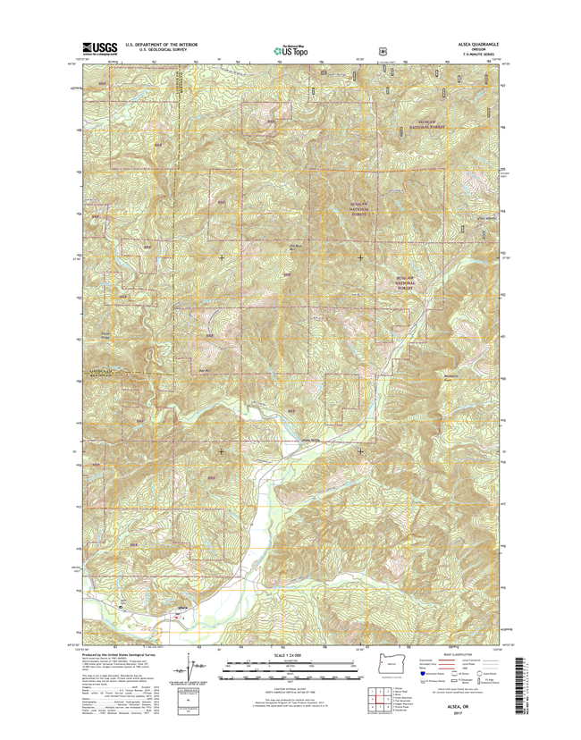 Alsea Oregon  - 24k Topo Map