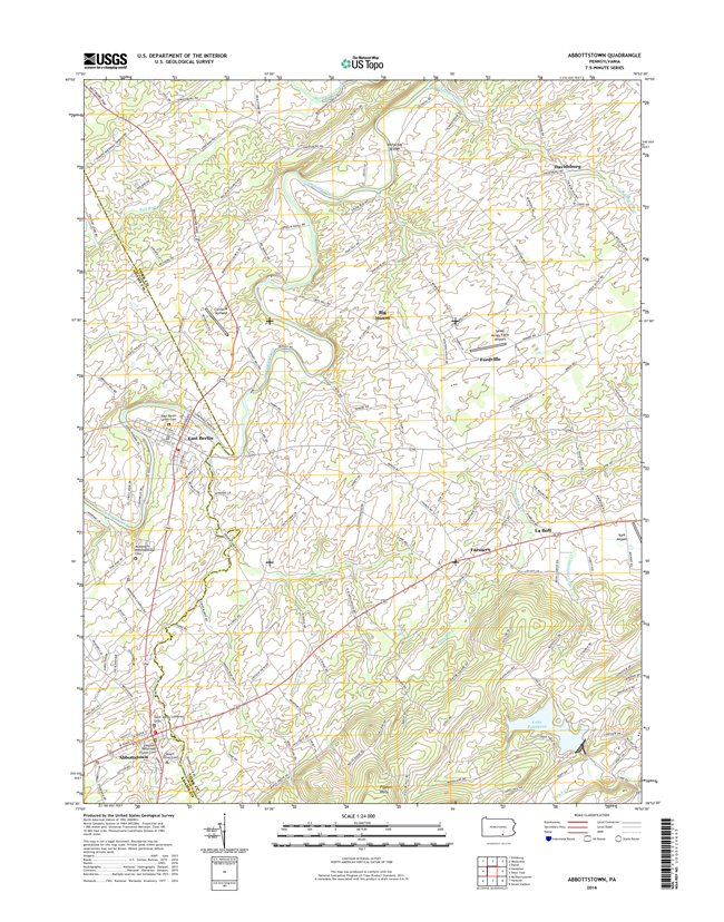 Abbottstown Pennsylvania  - 24k Topo Map