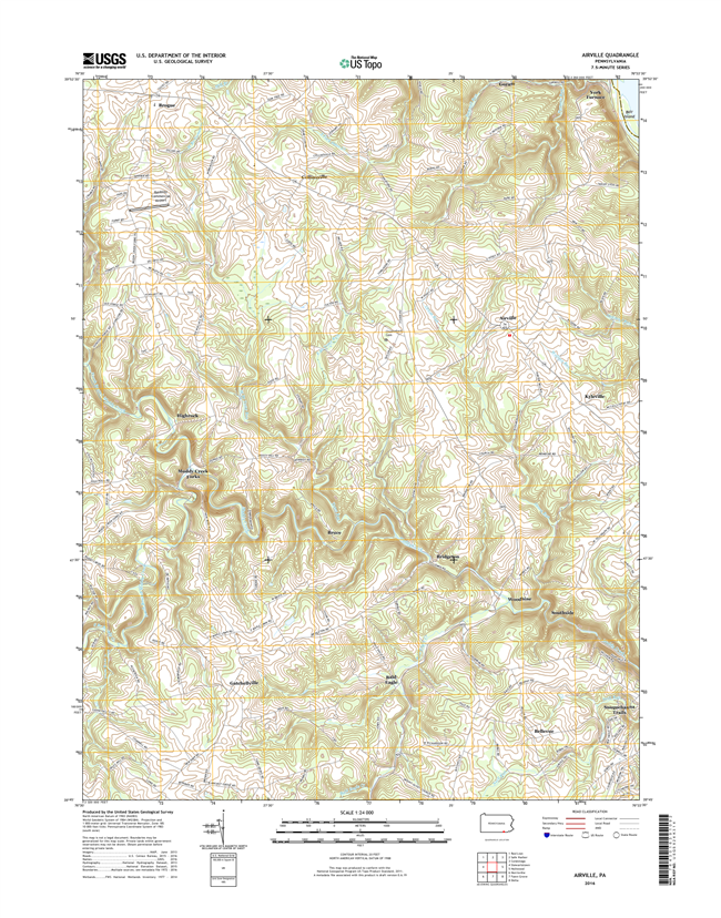 Airville Pennsylvania  - 24k Topo Map