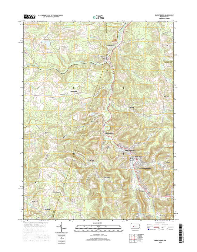 Barnesboro Pennsylvania  - 24k Topo Map