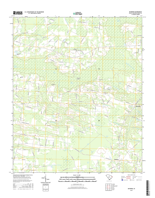 Bayboro South Carolina  - 24k Topo Map