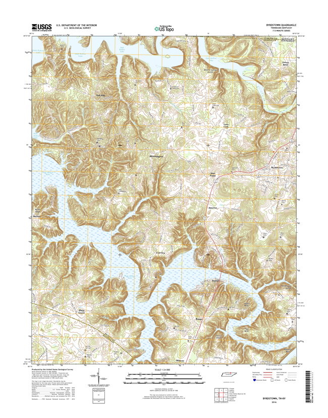 Byrdstown Tennessee - Kentucky - 24k Topo Map