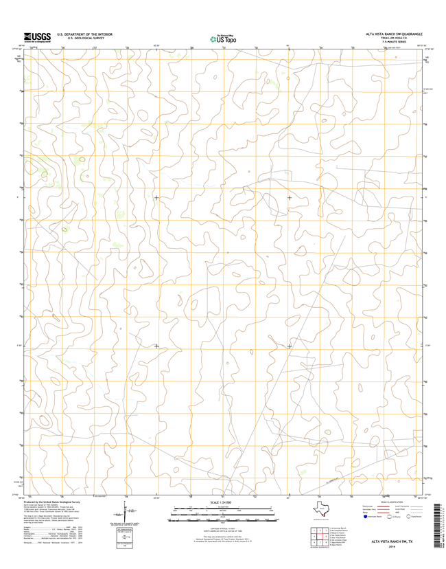 Alta Vista Ranch SW Texas - 24k Topo Map