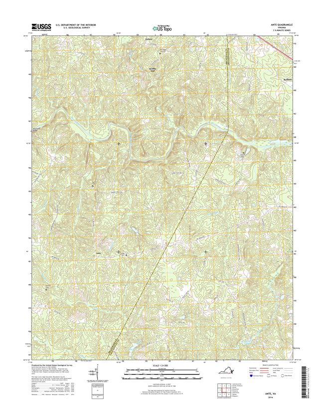 Ante Virginia  - 24k Topo Map