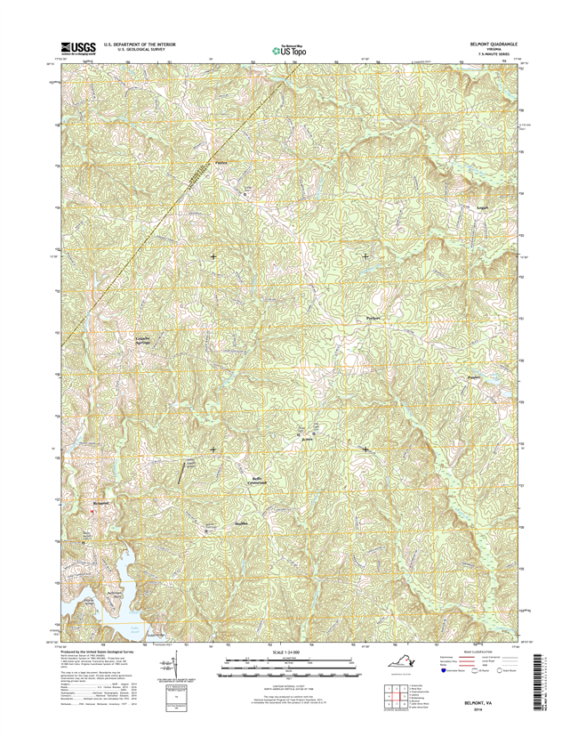 Belmont Virginia  - 24k Topo Map
