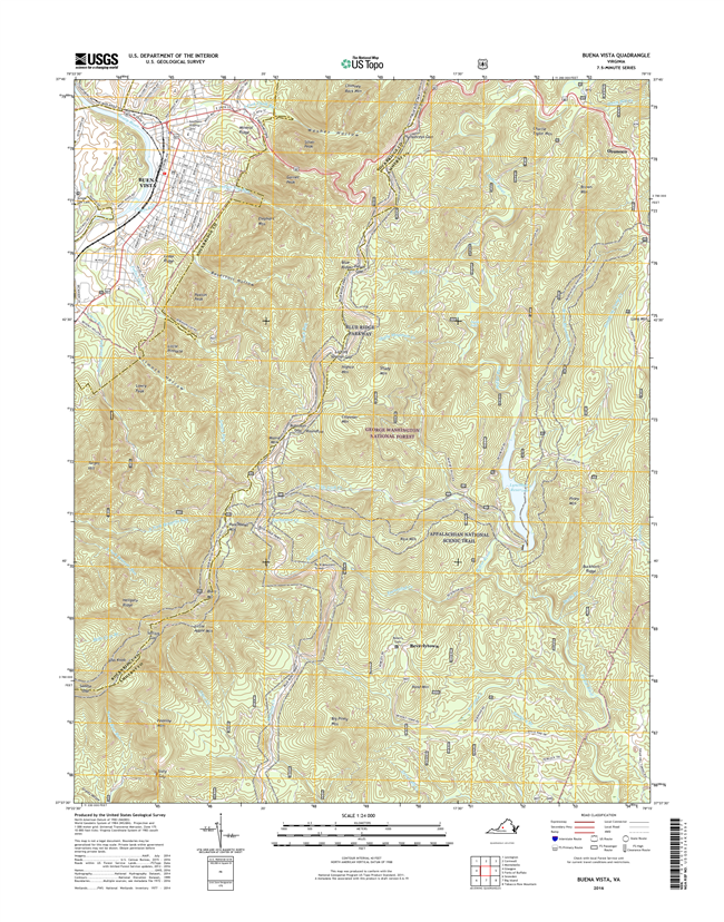 Buena Vista Virginia  - 24k Topo Map