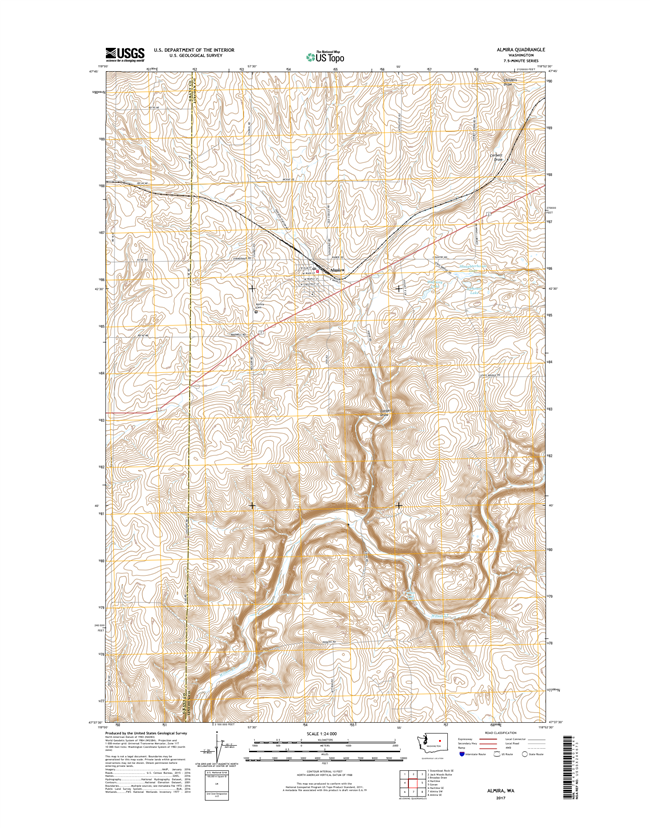 Almira Washington  - 24k Topo Map