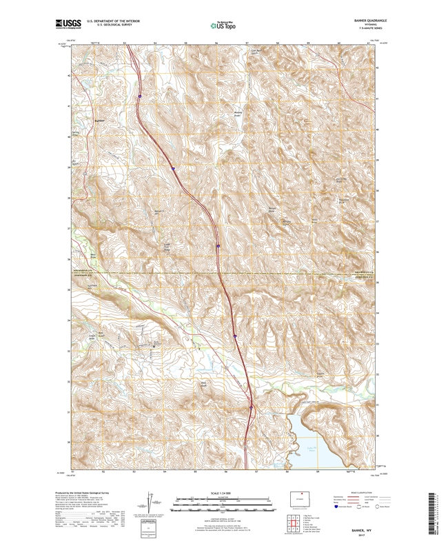 Banner Wyoming - 24k Topo Map