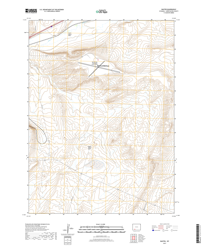 Baxter Wyoming - 24k Topo Map