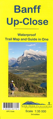 Banff Up Close Trail Map & Guide - Gem Trek. This map-and-guide-in-one is designed for people who are only going to be in Banff for one to three days, and want to know what the highlights are and how to find them. On the front is a detailed relief-shaded