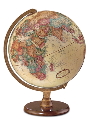 Hastings - 12 inch Executive World Globe. The Hastings will give you a world perspective. Its enduring appeal comes from the antique-ocean 12 inch globe ball, solid walnut-finish hardwood base, and die-cast semi-meridian. Even in your office, the world is