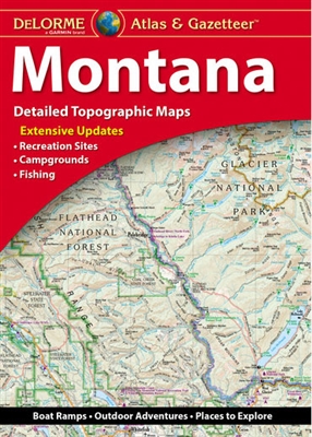 Montana Travel Atlas & Gazetteer. Extensively indexed, full-color topographic maps provide information on everything from cities and towns to historic sites, scenic drives, trailheads, boat ramps and even prime fishing spots. With a total of 80 map pages,