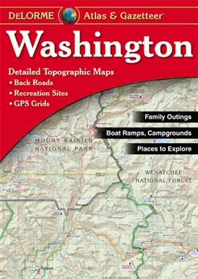 Washington Travel Atlas & Gazetteer With an incredible wealth of detail, this Atlas & Gazetteer is the perfect companion for exploring the Arizona outdoors. Extensively indexed, full-color topographic maps provide information on everything from cities and