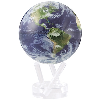 MOVA Globe Satellite with Clouds - 4.5 Inch. MOVA Globe recreates the earth's perpetual motion in space, on your desktop, or even in the palm of your hand. These globes float at a perfect point of balance between gravitational forces and the buoyant force