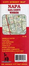 Napa County Wineries street map. Road map of the entire Napa County. City insets for Saint Helena, Napa, Calistoga, Circle Oaks, Lake Berryessa Estates, American Canyon. Includes street index and points of interest.