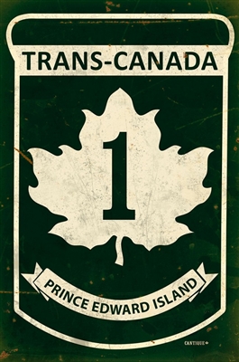 Replica Trans-Canada Highway 1 - Prince Edward Island Metal Sign measures 12 inches by 18 inches and weighs in at 2 lb(s). This Metal Sign is hand made in the USA using heavy gauge American steel.