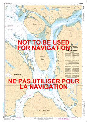 3947 - Grenville Channel to Chatham Sound - Canadian Hydrographic Service (CHS)'s exceptional nautical charts and navigational products help ensure the safe navigation of Canada's waterways. These charts are the 'road maps' that guide mariners safely from