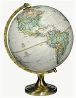 National Geographic Grosvenor 12 Inch World Globe. The Grosvenor combines classic styling with the latest National Geographic cartography in colors reminiscent of parchment globes from centuries past. The Grosvenor desktop-style presents a 12" raised reli