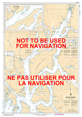 3977 - Douglas Channel - Canadian Hydrographic Service (CHS)'s exceptional nautical charts and navigational products help ensure the safe navigation of Canada's waterways. These charts are the 'road maps' that guide mariners safely from port to port. With