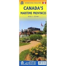 Canada's Maritime Provinces - Travel & Road Map. Double sided map of Canada's maritime provinces. Includes Nova Scotia, New Brunswick, and Prince Edward Island. Includes two inset maps of Halifax and Sydney.