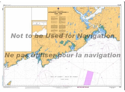 4116 - Approaches to Saint John Nautical Chart. Canadian Hydrographic Service (CHS)'s exceptional nautical charts and navigational products help ensure the safe navigation of Canada's waterways. These charts are the 'road maps' that guide mariners safely
