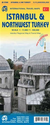 Istanbul & NW Turkey Travel Map. Double sided waterproof map of Istanbul and Northwest Turkey. Istanbul is one of the most interesting cities in Europe. It is loaded with interesting places to see and places to go. The map shows all major touristic sites,