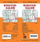 WINSTON SALEM ROAD MAP.  This is a detailed road map which also includes Bethania, Clemmons, Kernersville, Lewisville, Rural Hall, Tobaccoville, Walkertown and adjoining communities.