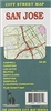 San Jose - San Jose, California city map includes Campbell, Cupertino, Los Gatos, Milpitas, Santa Clara, Saratoga, Sunnyvale and adjoining communities plus vicinity maps.