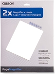 Page Magnifier 2 X - This 8.5 X 11 inch Carson product is a 2X shatterproof lens with a deluxe ridge frame.