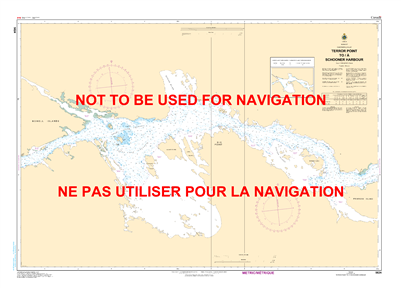 5624 - Terror Point to Schooner Harbour - Canadian Hydrographic Service (CHS)'s exceptional nautical charts and navigational products help ensure the safe navigation of Canada's waterways. These charts are the 'road maps' that guide mariners safely from p